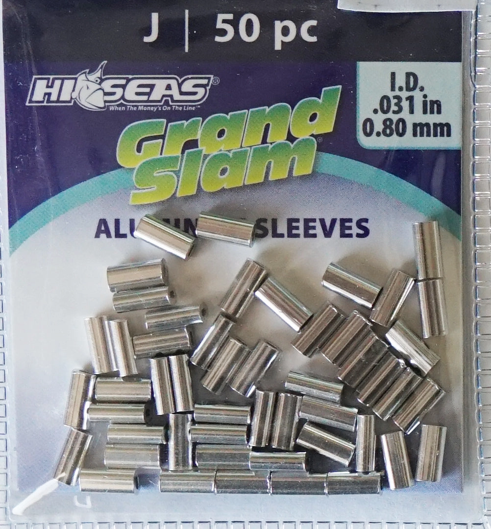 Hi Seas Fluorocarbon & Hard Mono Leader Sleeves-Grand Slam Aluminum