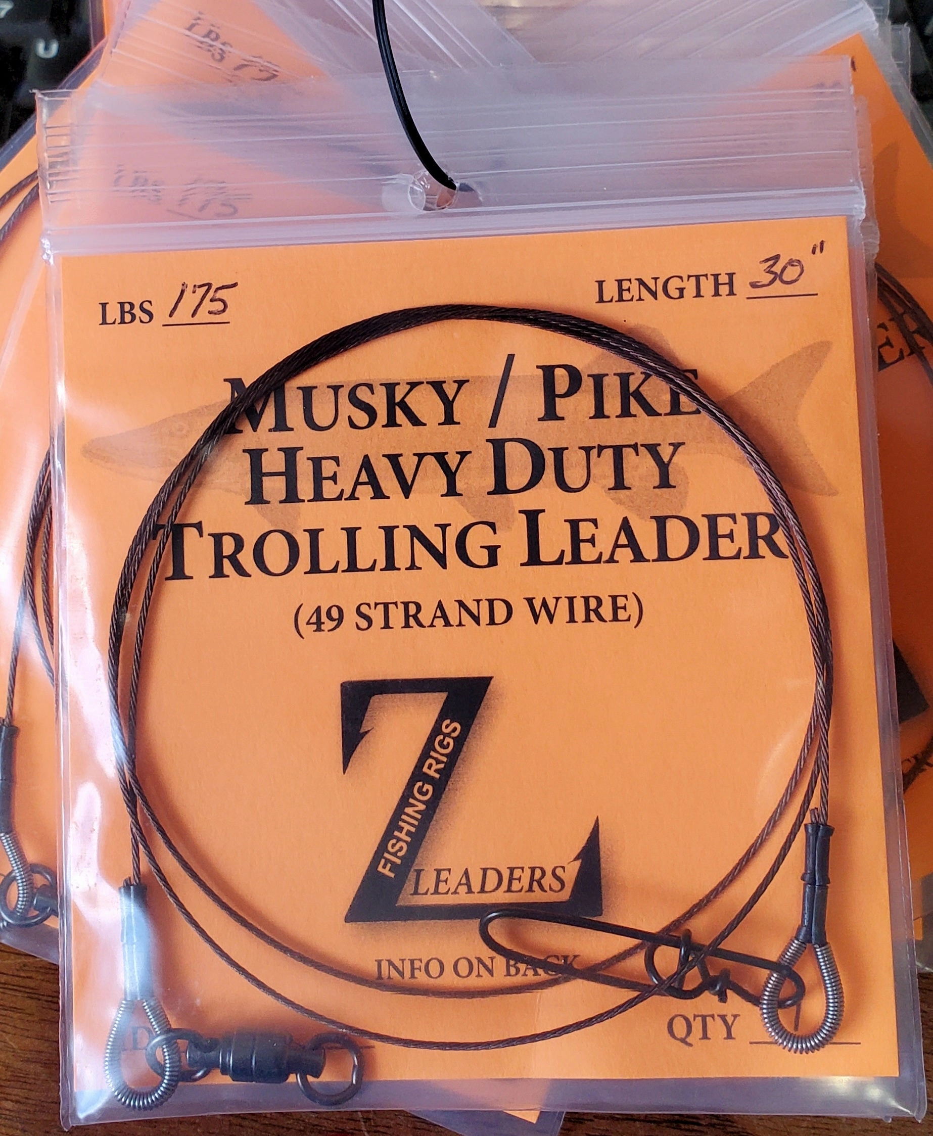 Z Leaders Heavy Wire 49 Strand Musky Pike Leader